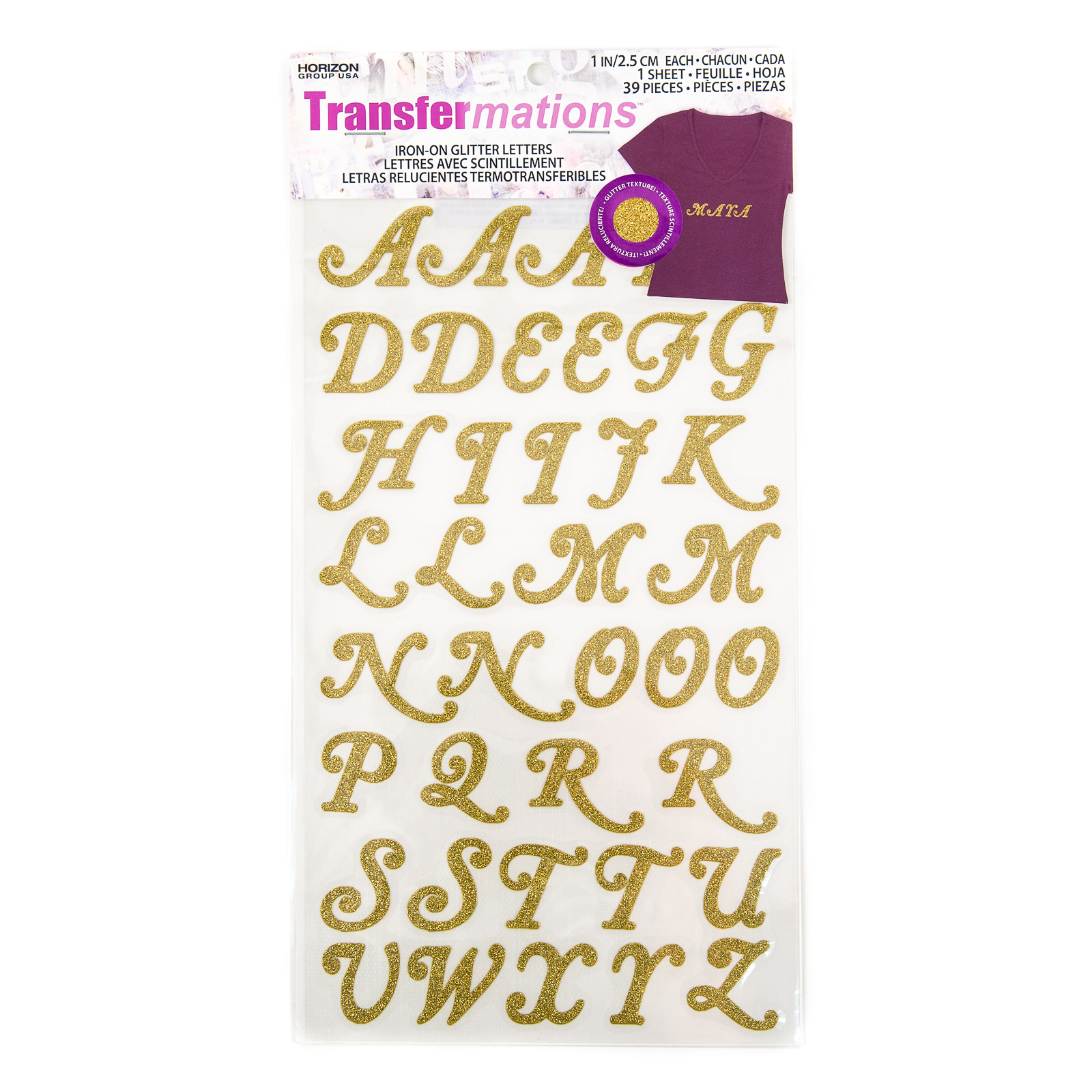 Shop for the Horizon® Transfermations™ IronOn Glitter Letters in